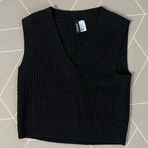 H&M Divided Knit Cropped Sweater Vest